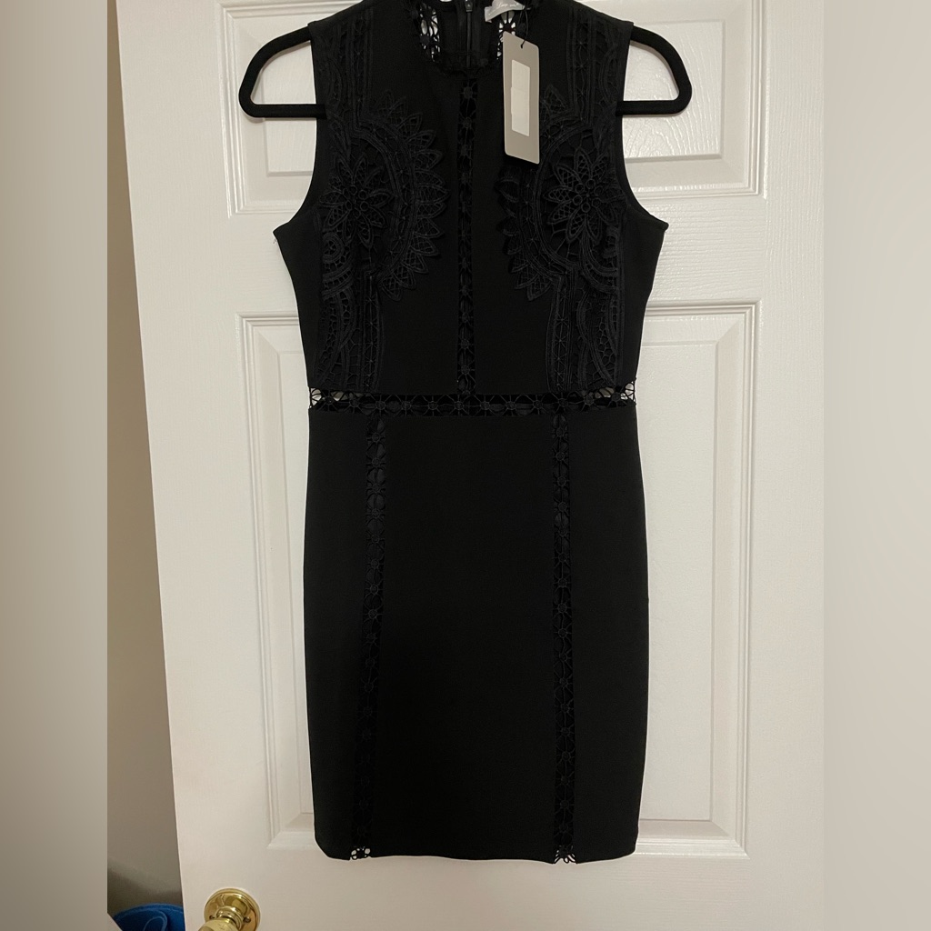 Woman’s Beautiful Embroidery Black Dress!!